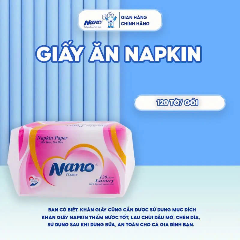 Khăn Giấy Ăn Napkin 120 tờ